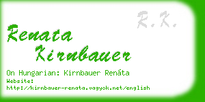 renata kirnbauer business card